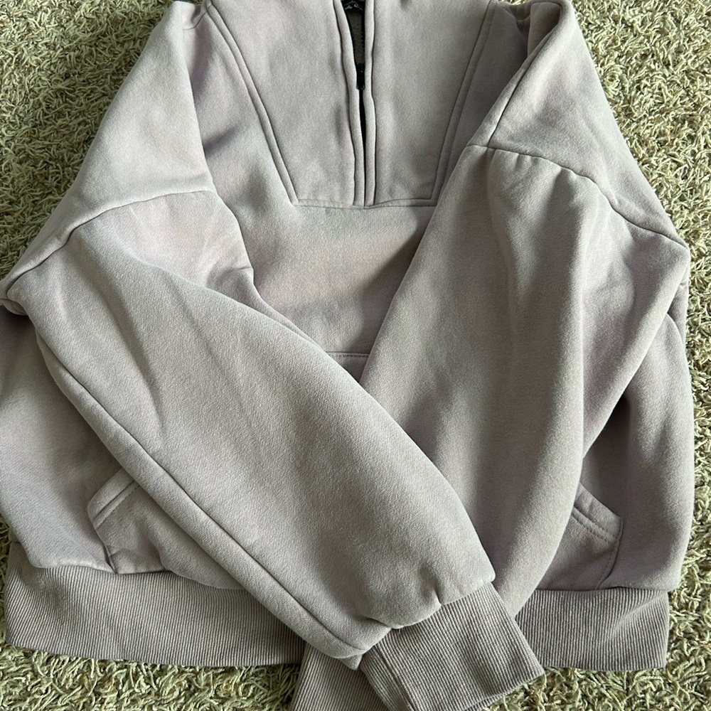 Women's Pullover Half-Zip Hoodie - Dusty Mauve